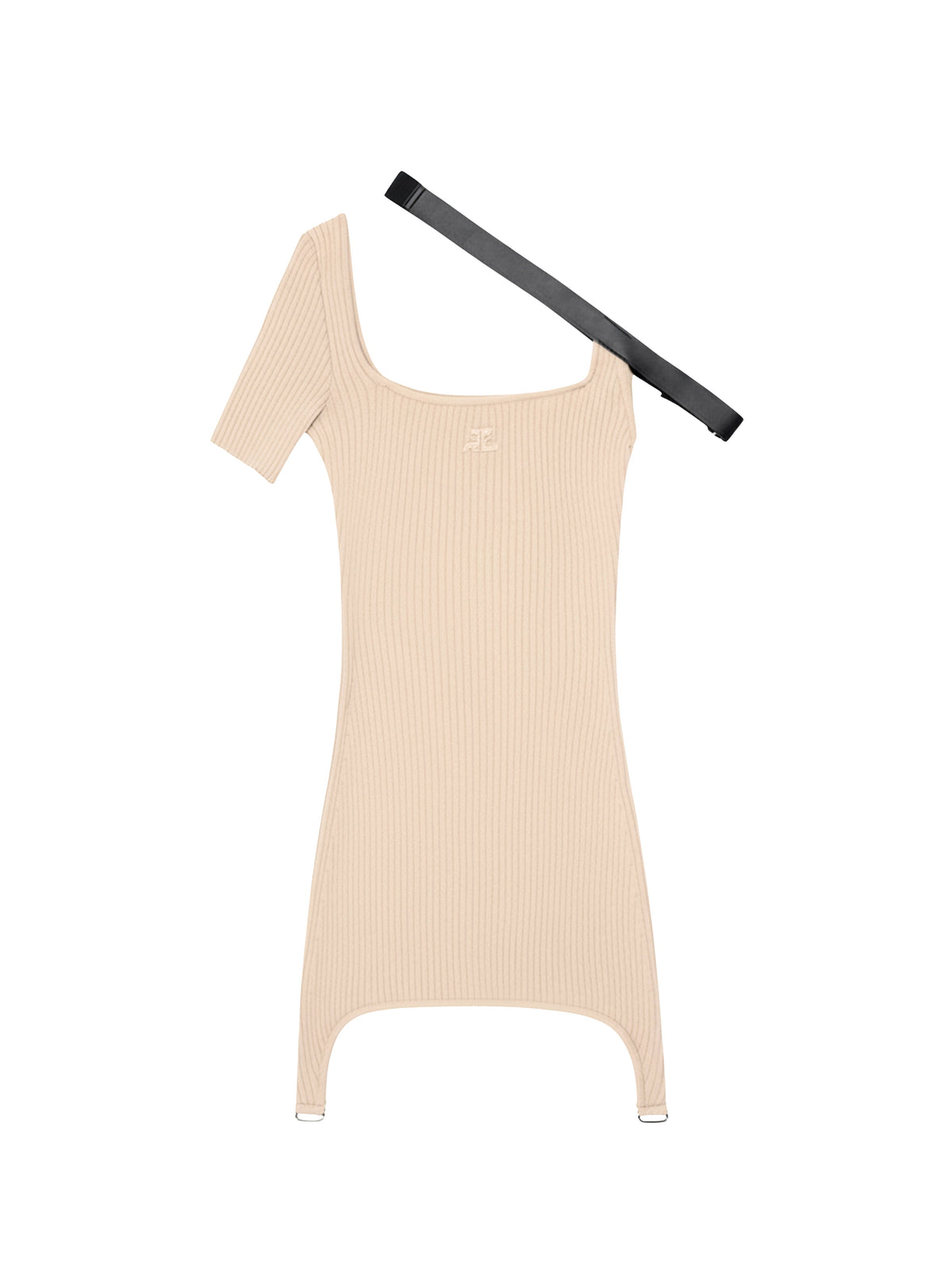 PRIX MARQUE : 120 / ROBE EN MAILLE A BRETELLE ASYMETRIQUE