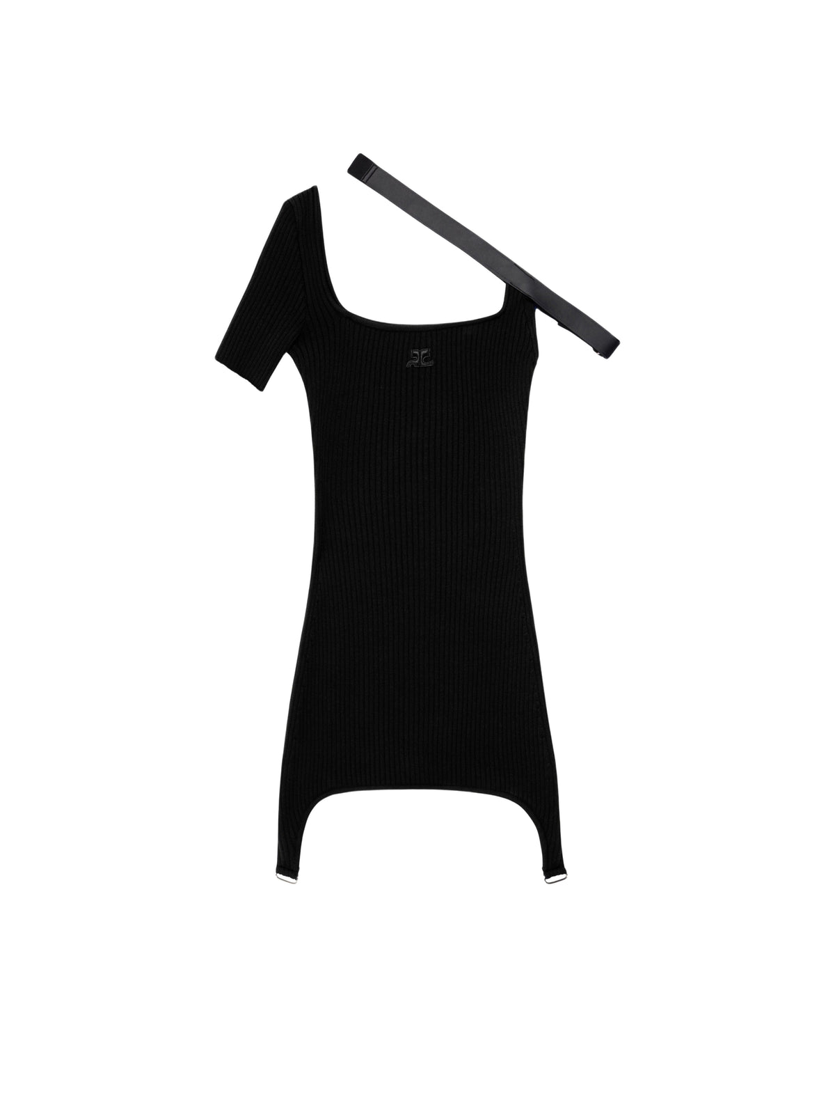 PRIX MARQUE : 120 / ROBE EN MAILLE A BRETELLE ASYMETRIQUE