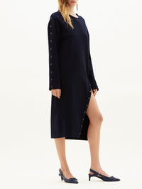 3pcs RELIQUAT 390€ / Robe bi-styling en maille milano - Navy