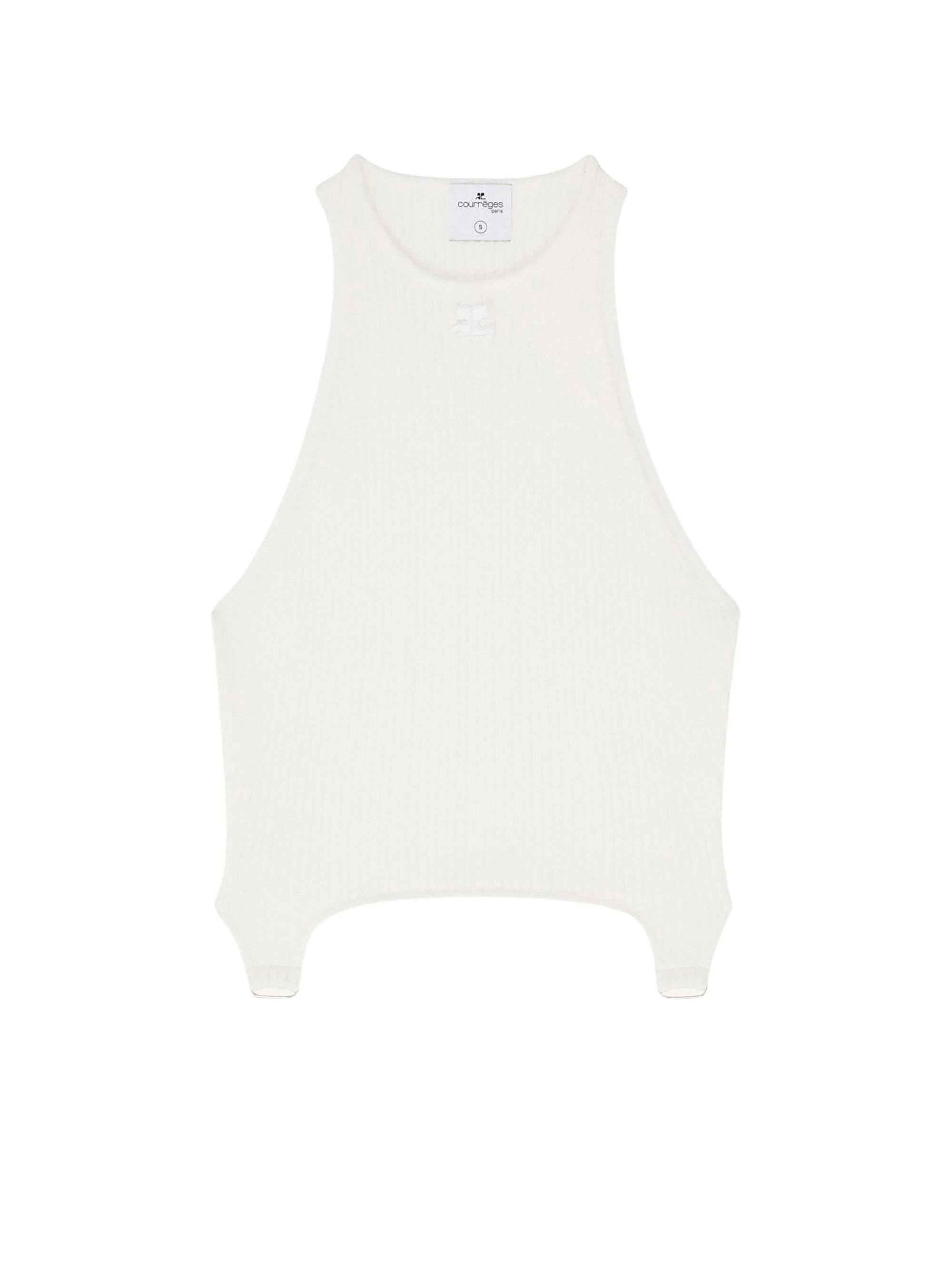 3pcs RELIQUAT 95€ / Top bretelles en maille côtelé - Heritage white