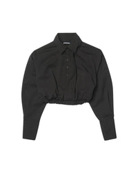 Chemise Cravate en laine - Black
