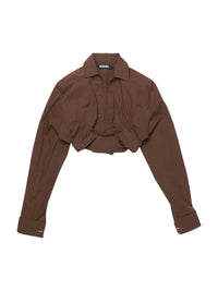 90€ / 0 sold //1 QTY / ST0%   Chemise boléro Machou - Brown