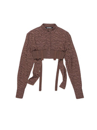 BROWN LEAVES JACQUARD LA CHEMISE CINTA