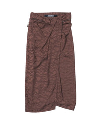 BROWN LEAVES JACQUARD LA JUPE BODRI