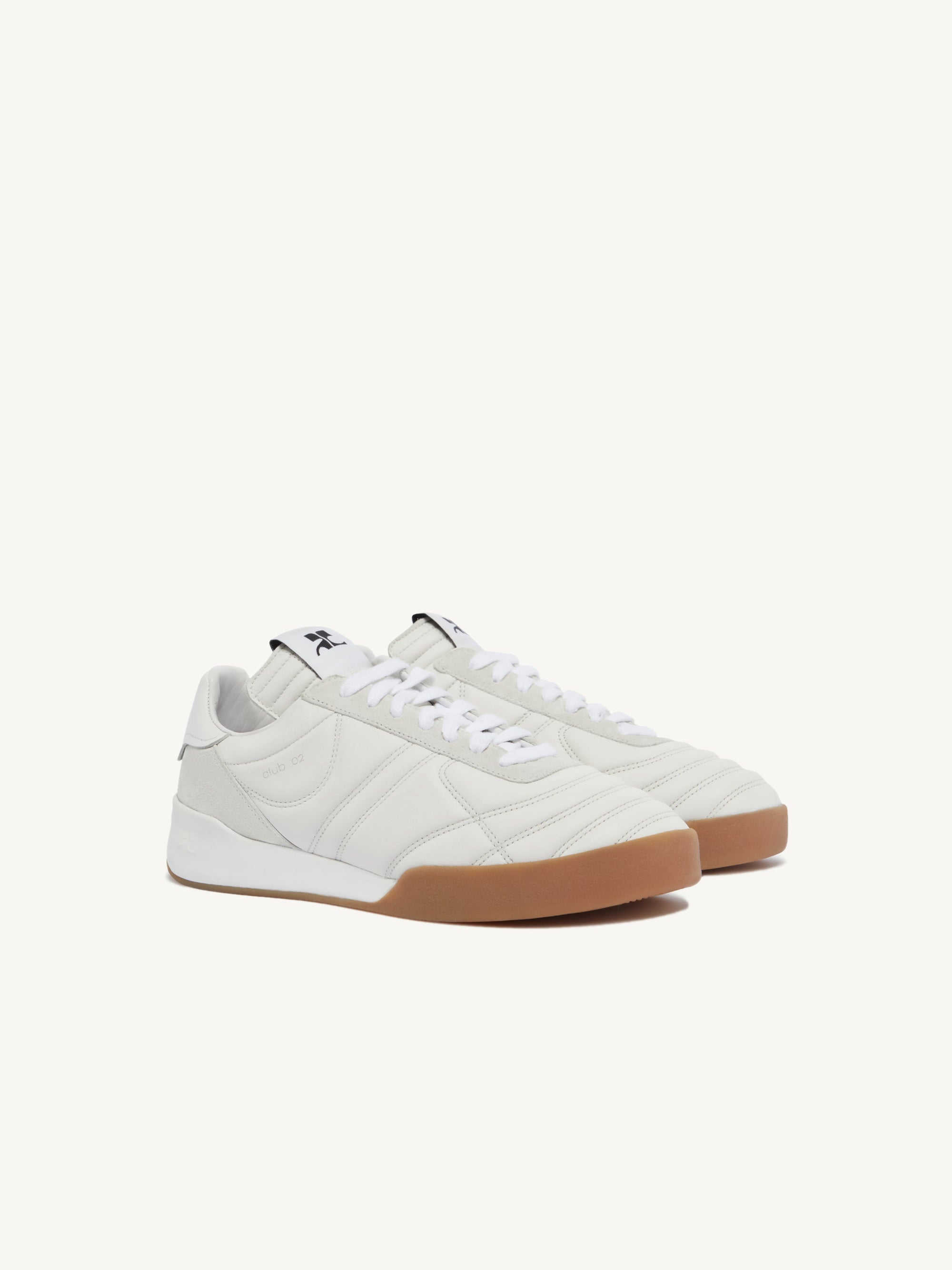 3pcs RELIQUAT 120€ / Baskets club 02 en cuir - Heritage white