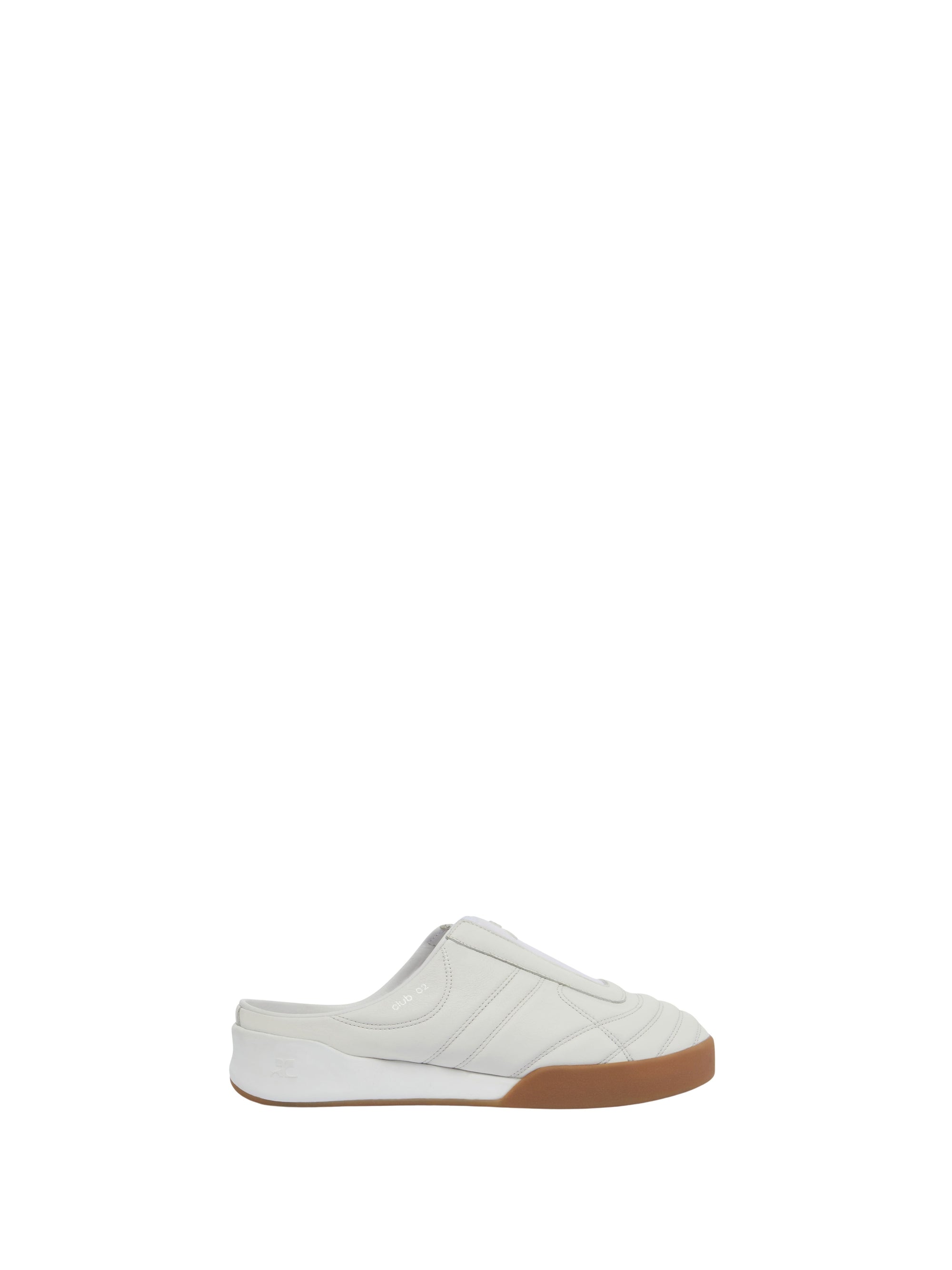 77pcs NEW / CLUB02 MULES EN CUIR - Heritage white