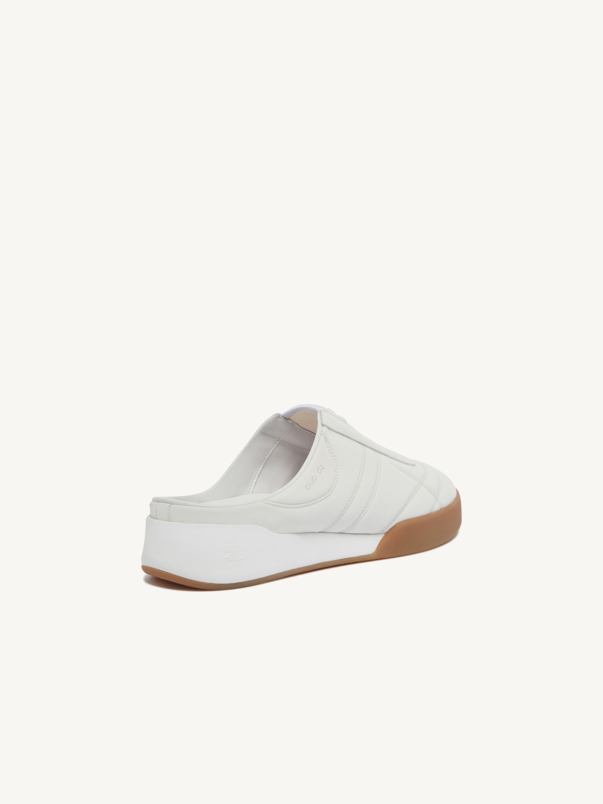 77pcs NEW / CLUB02 MULES EN CUIR - Heritage white