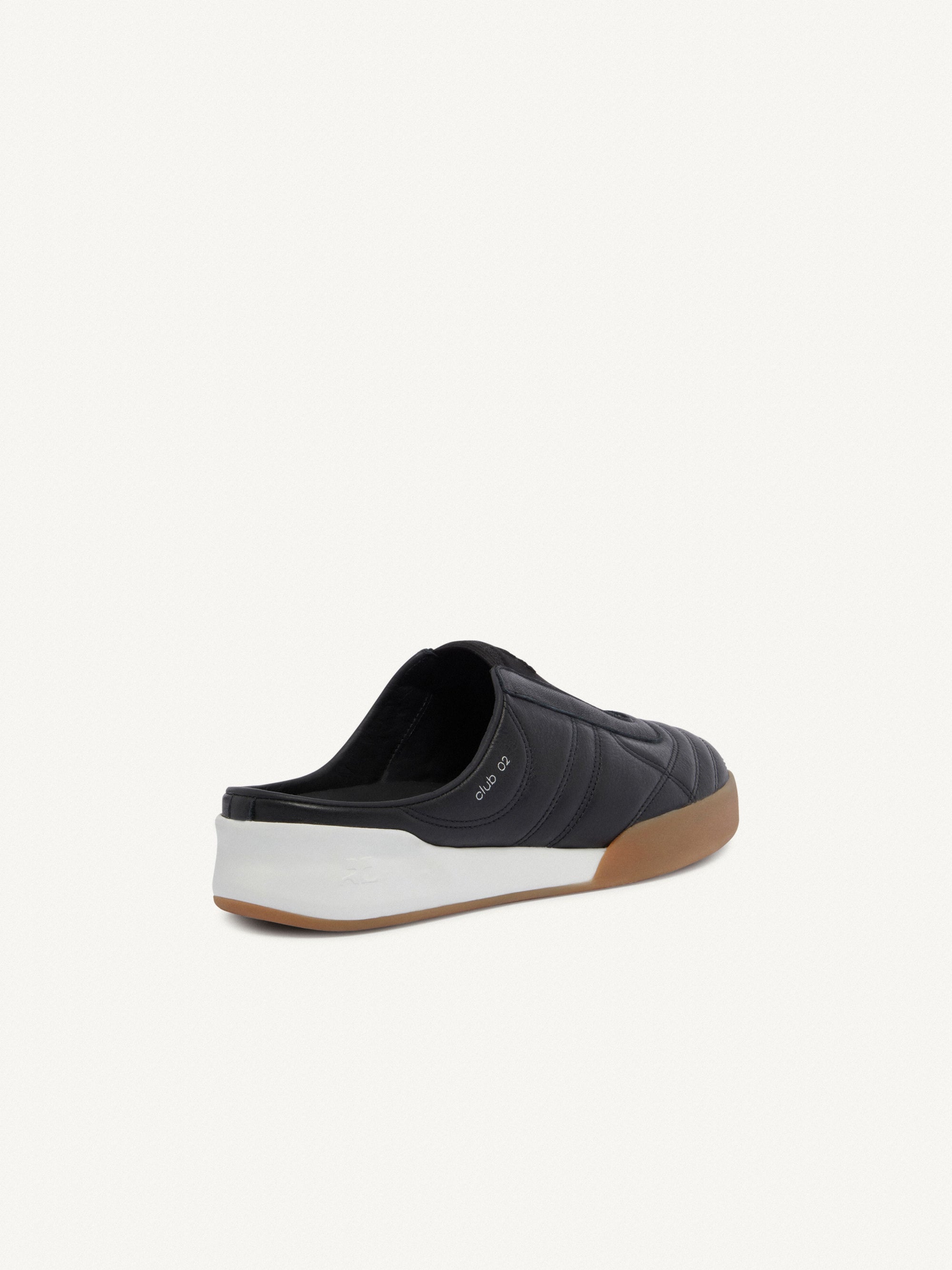 41pcs NEW / CLUB02 MULES EN CUIR - Black
