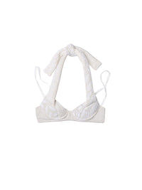 Brassière Cuscinu double bretelles - Off White Patchwork