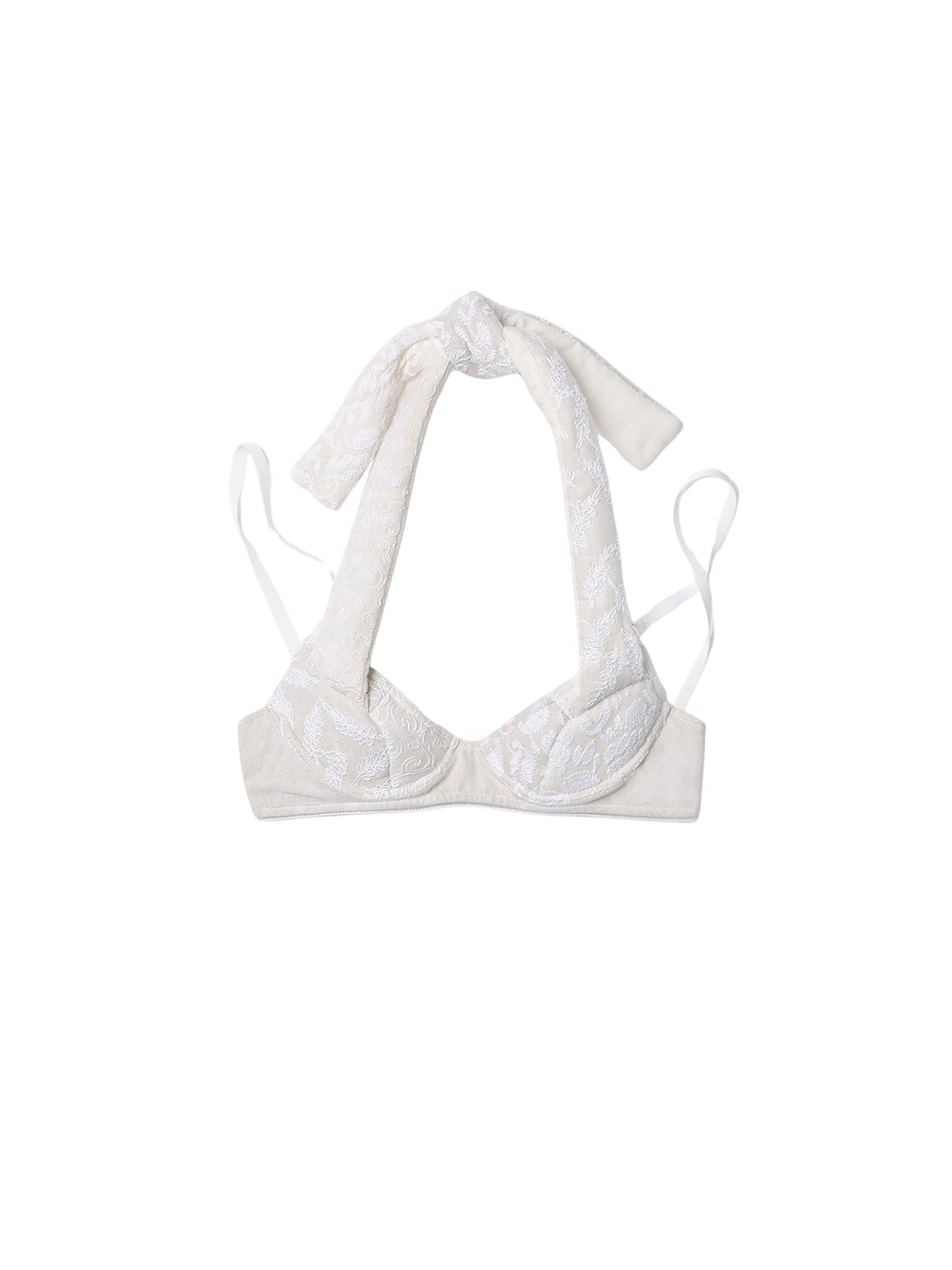Brassière Cuscinu double bretelles - Off White Patchwork