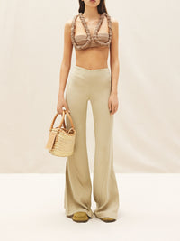 Bandeau Meli à bretelles twistées - Beige