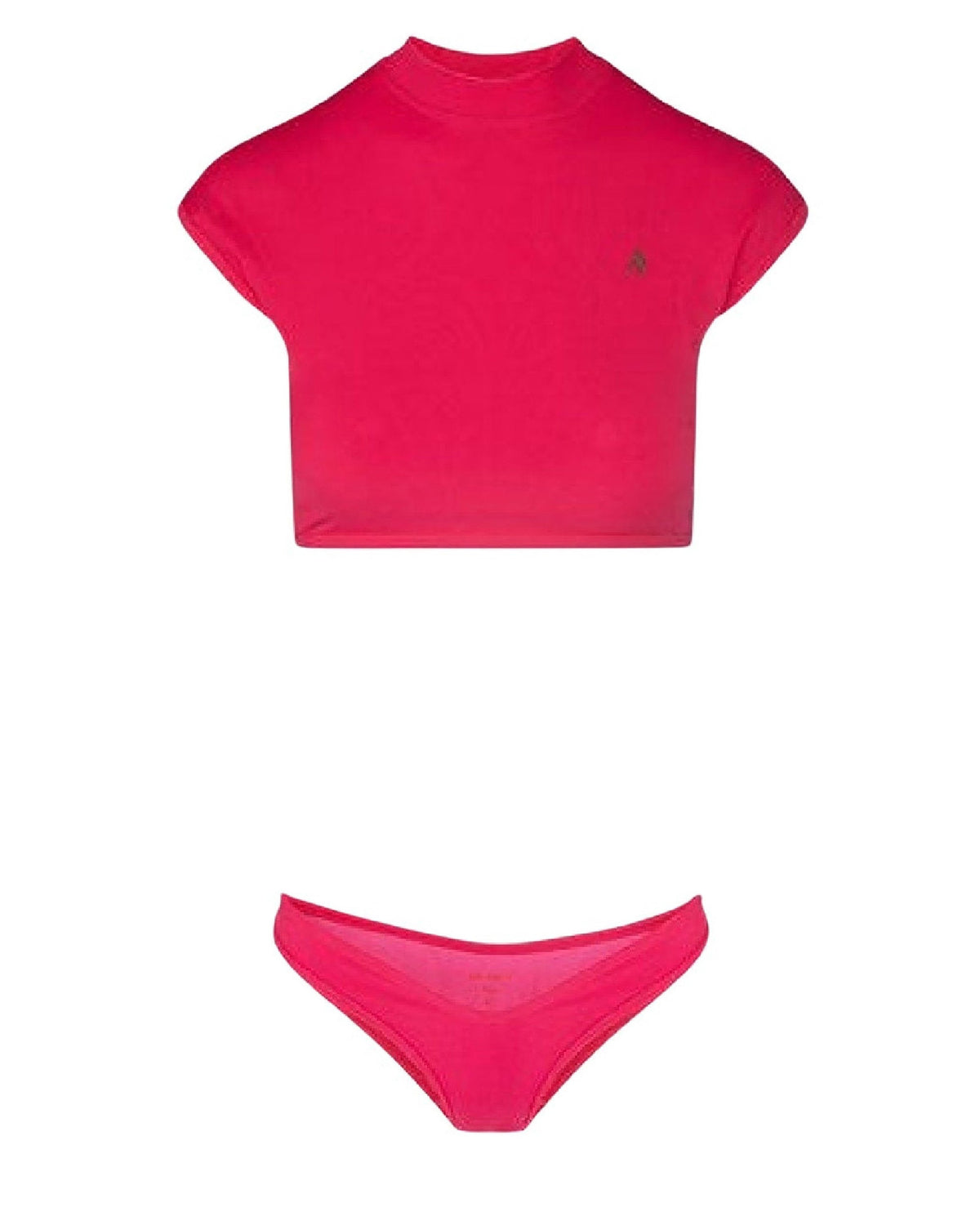 Ensemble de bikini avec logo en lycra - Fuchsia