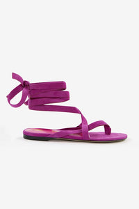 Sandalo lace-up infradito Beth flat - VIOLET