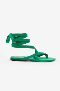 Sandalo lace-up infradito Beth flat - Emerald