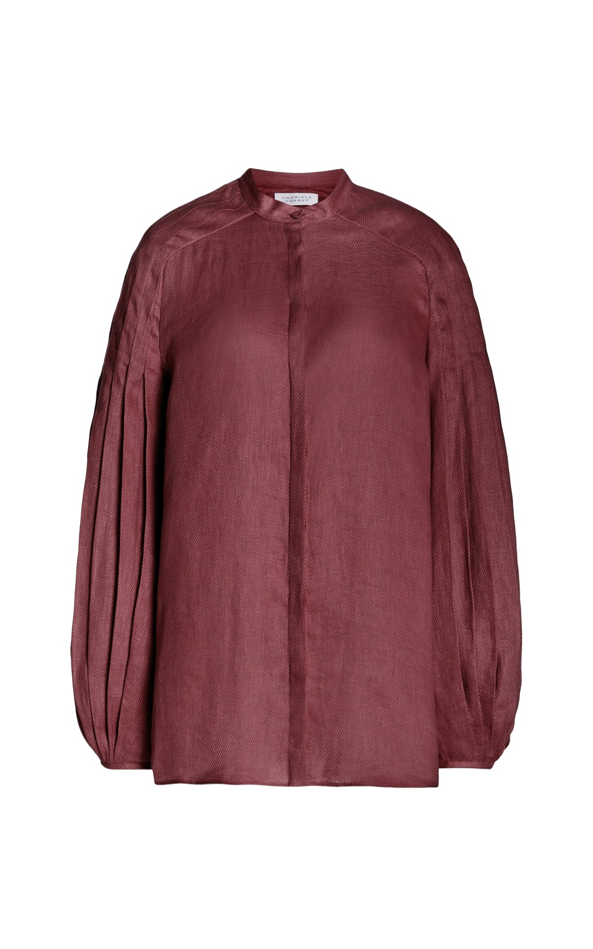 Laetitia Linen Blouse - Deep Bordeaux