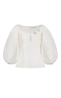 Ivory / Top Siro en laine - Ivory