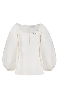 Siro wool top - Ivory