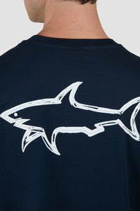 T-shirt à imprimé Shark - Bleu damier