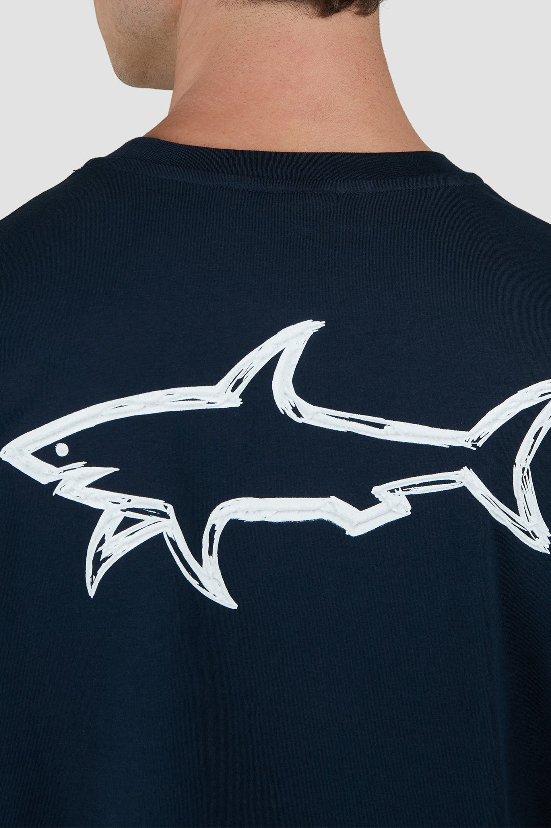 T-shirt à imprimé Shark - Bleu damier