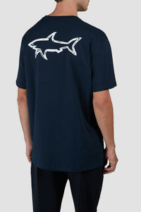 T-shirt à imprimé Shark - Bleu damier
