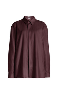 Deep Bordeaux / Chemise Nicolas en laine - Deep Bordeaux