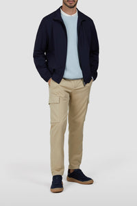 Riviera round-neck jumper - Aquatic blue