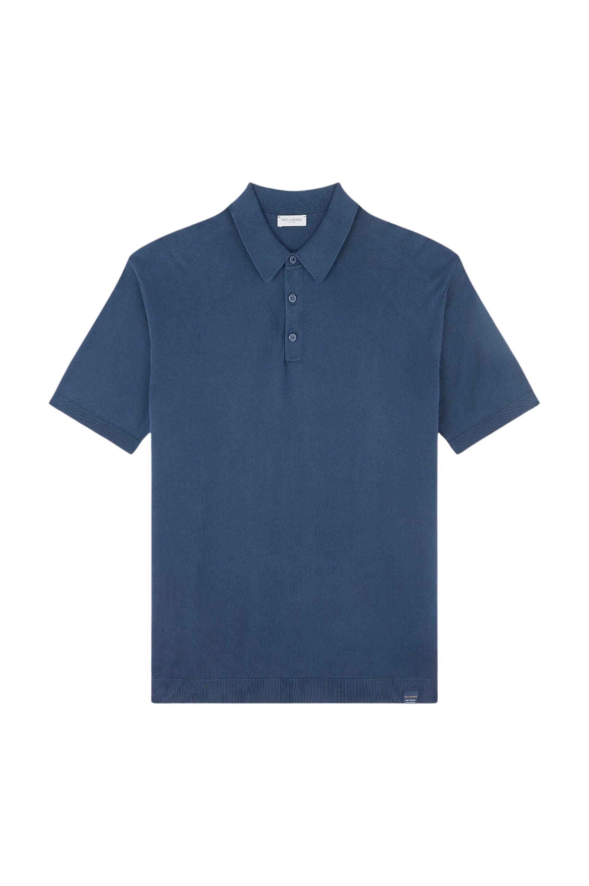 Polo Riviera à boutons - Bleu damier