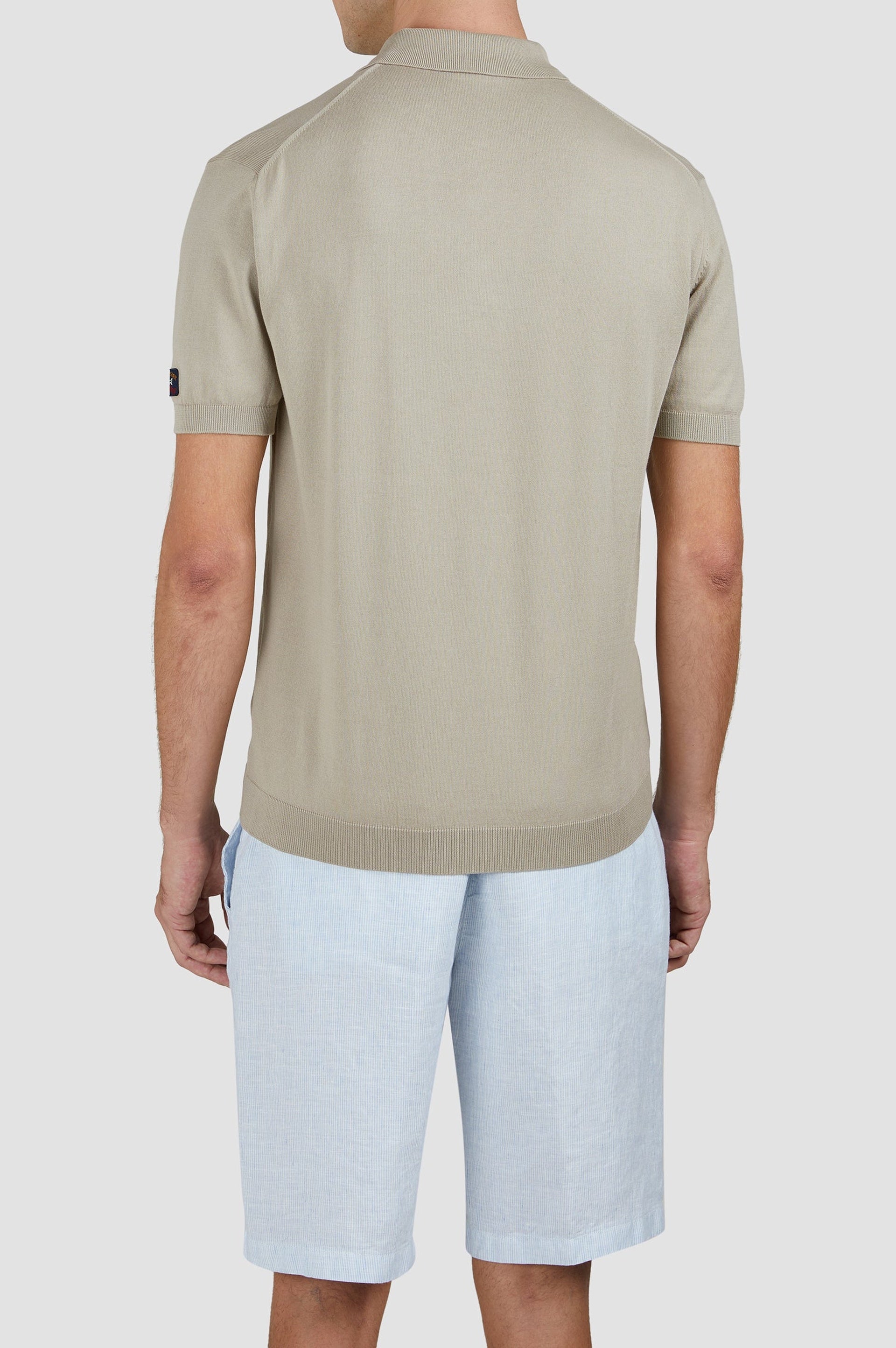 Polo Riviera à manches courtes en maille - Beige