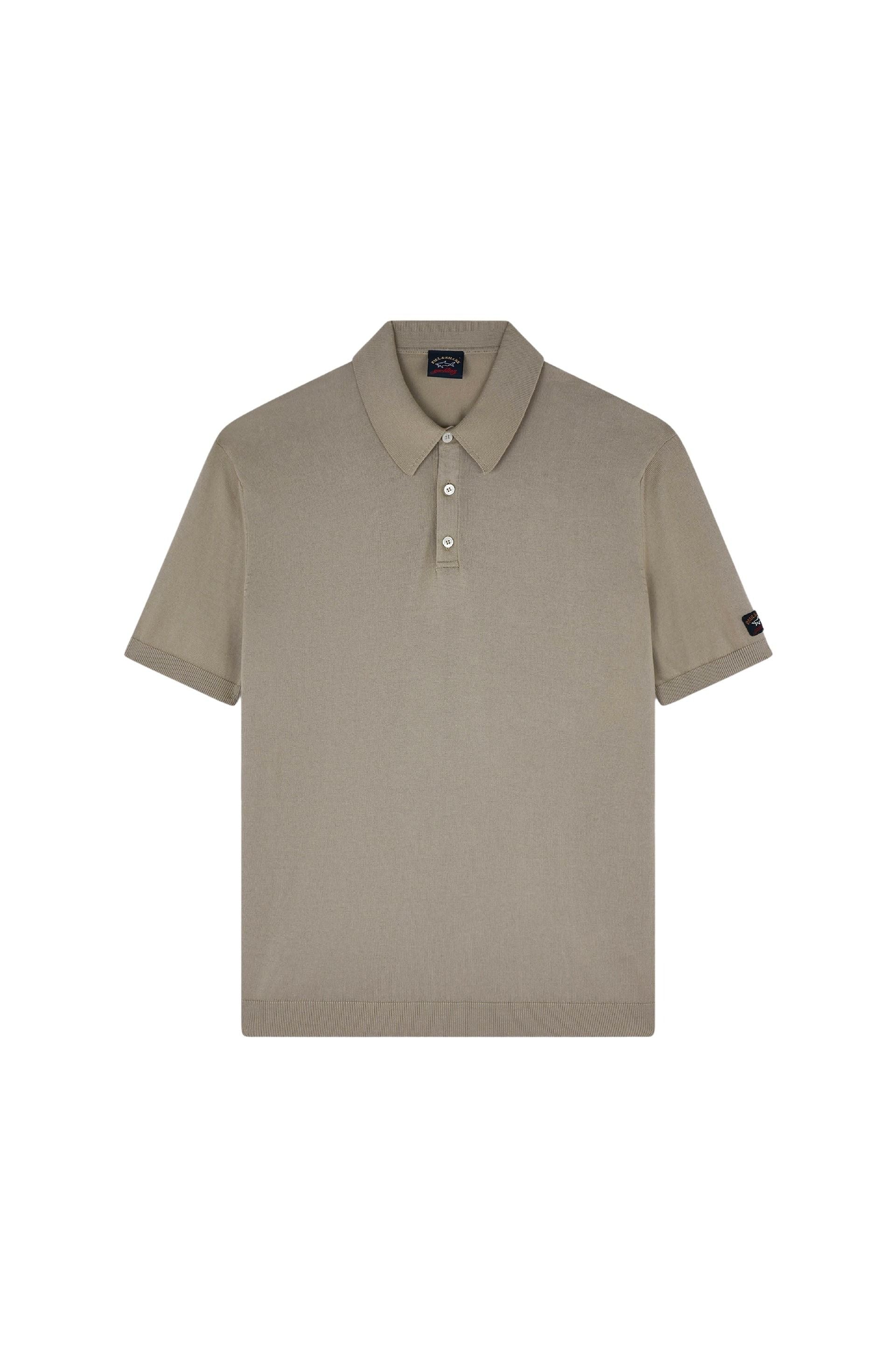 Polo à manches courtes en maille - Beige