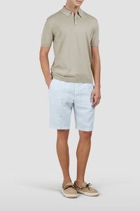 Polo Riviera à manches courtes en maille - Beige