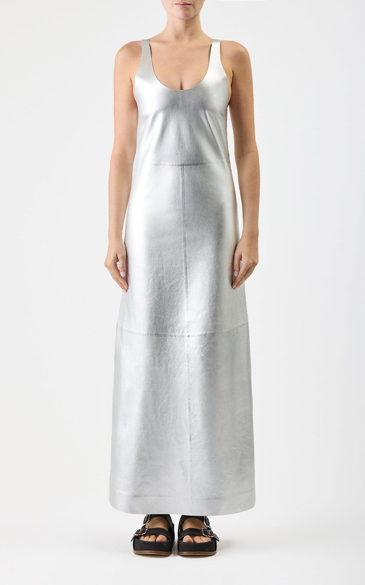 Silver / Robe Ellson en cuir - Silver