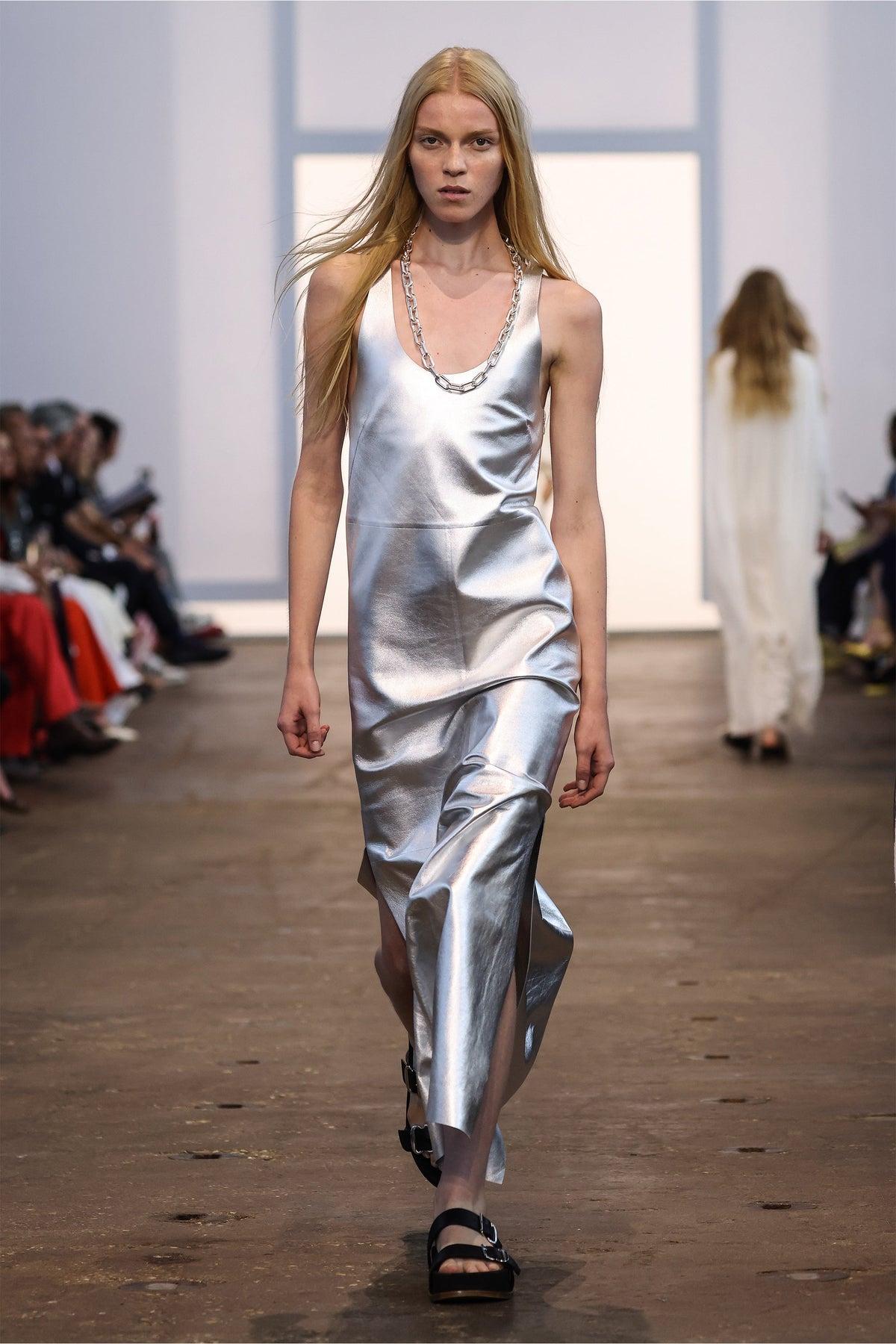 Silver / Robe Ellson en cuir - Silver
