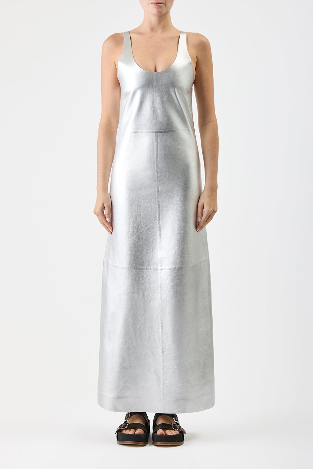 Silver / Robe Ellson en cuir - Silver