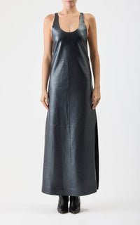 Black / Robe Ellson en cuir - Black