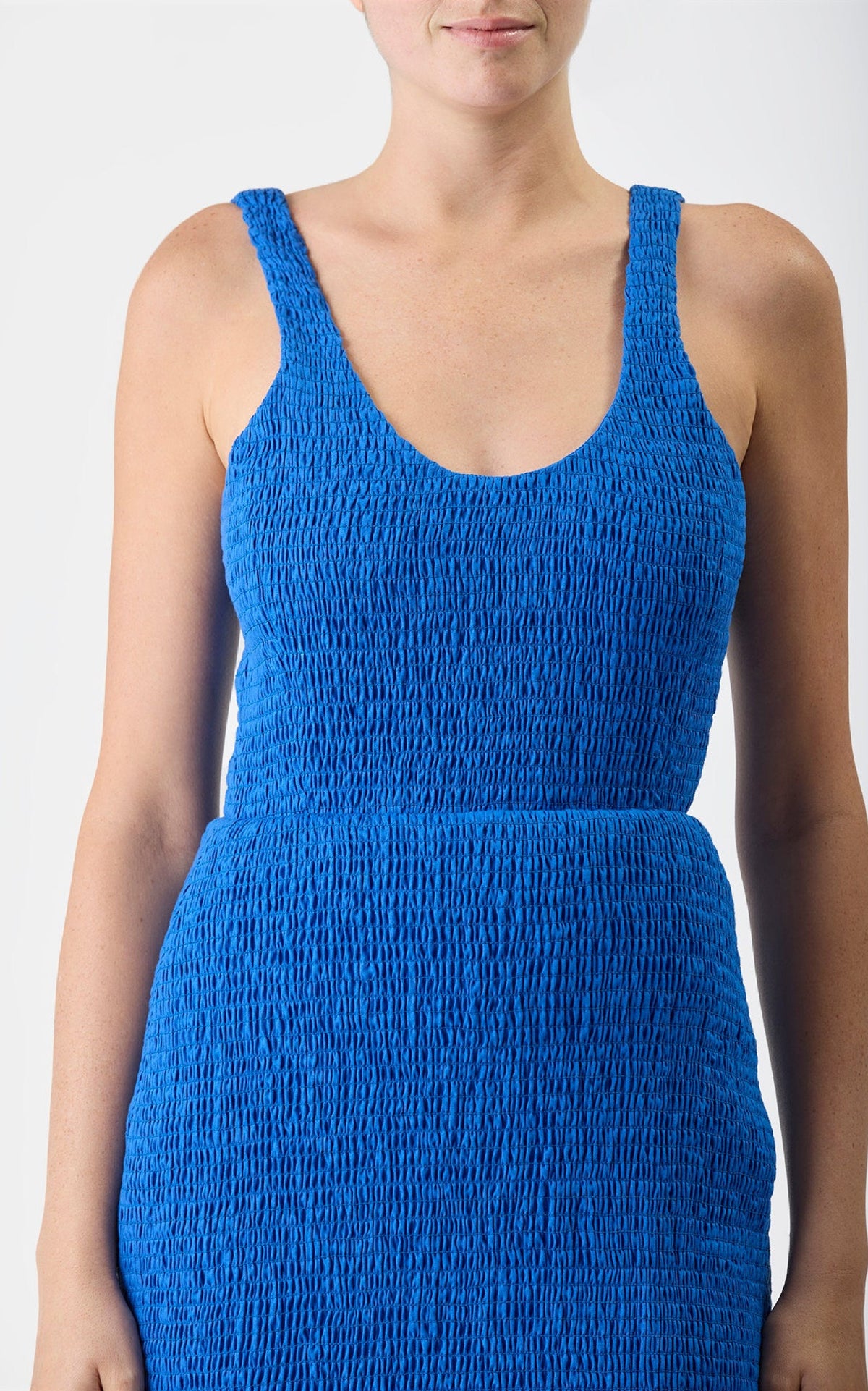 Girard Dress en saphir lin d’aloès popeline de chemise