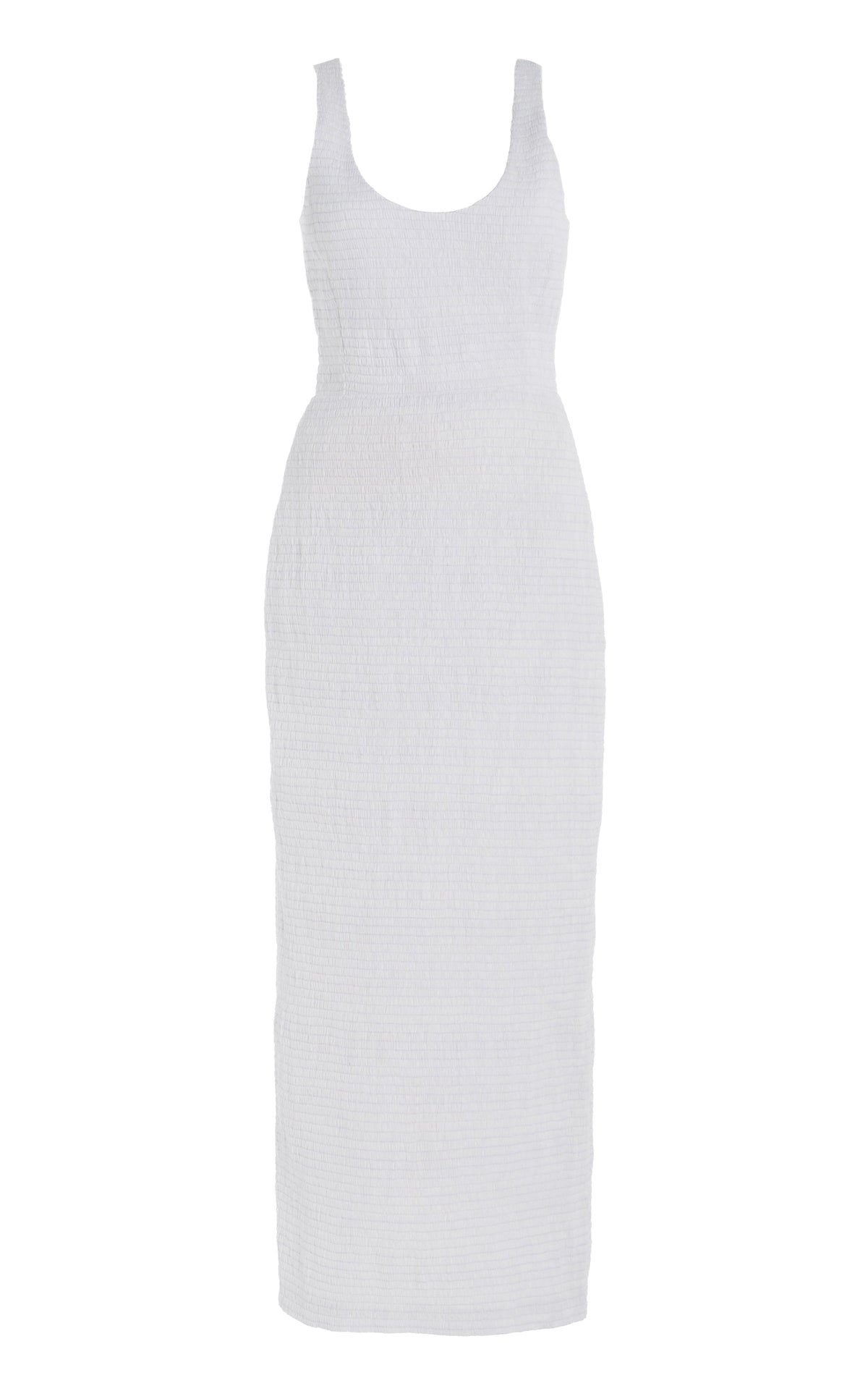 Girard Dress en blanc lin d’aloès popeline de chemise