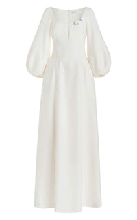 Ivory / Robe Madyn en laine - Ivory