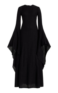 Black / Robe Sigrud en laine - Black