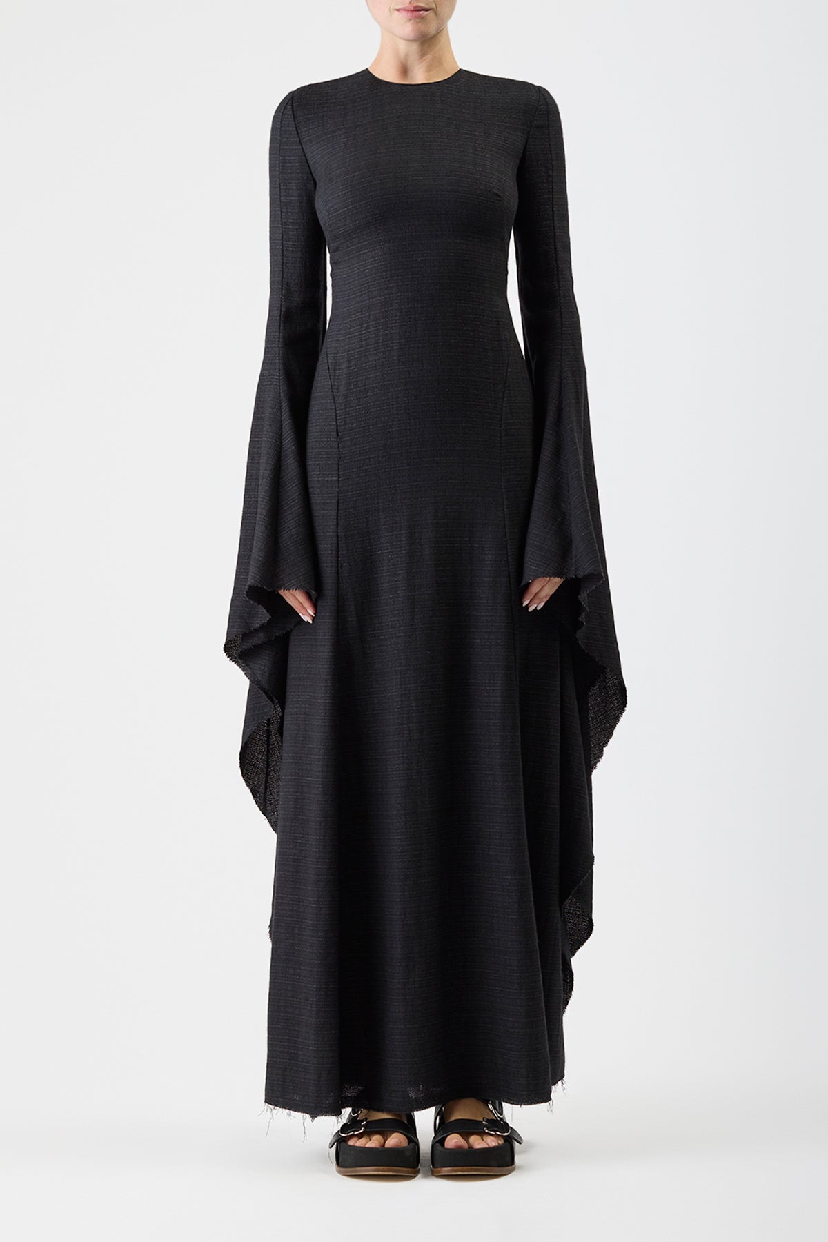 Black / Robe Sigrud en laine - Black