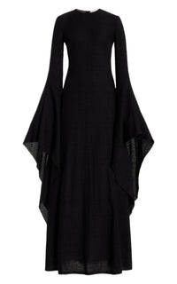 Black / Robe Sigrud en laine - Black