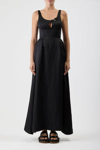 Black / Robe Sven en soie - Black