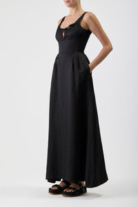 Black / Robe Sven en soie - Black