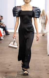 Duchess Dress en noir heavy double satin