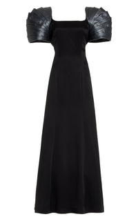 Black / Robe Duchess en soie - Black