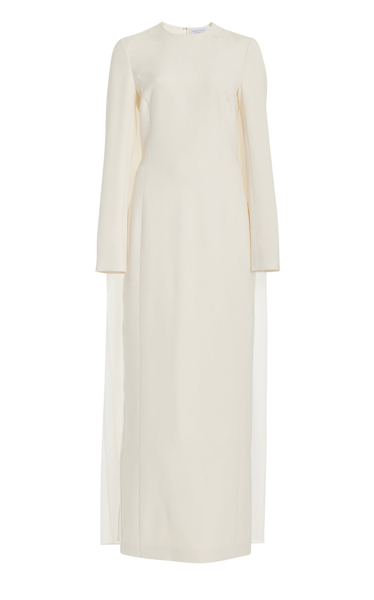 Carlota Gown en ivoire soie laine cady