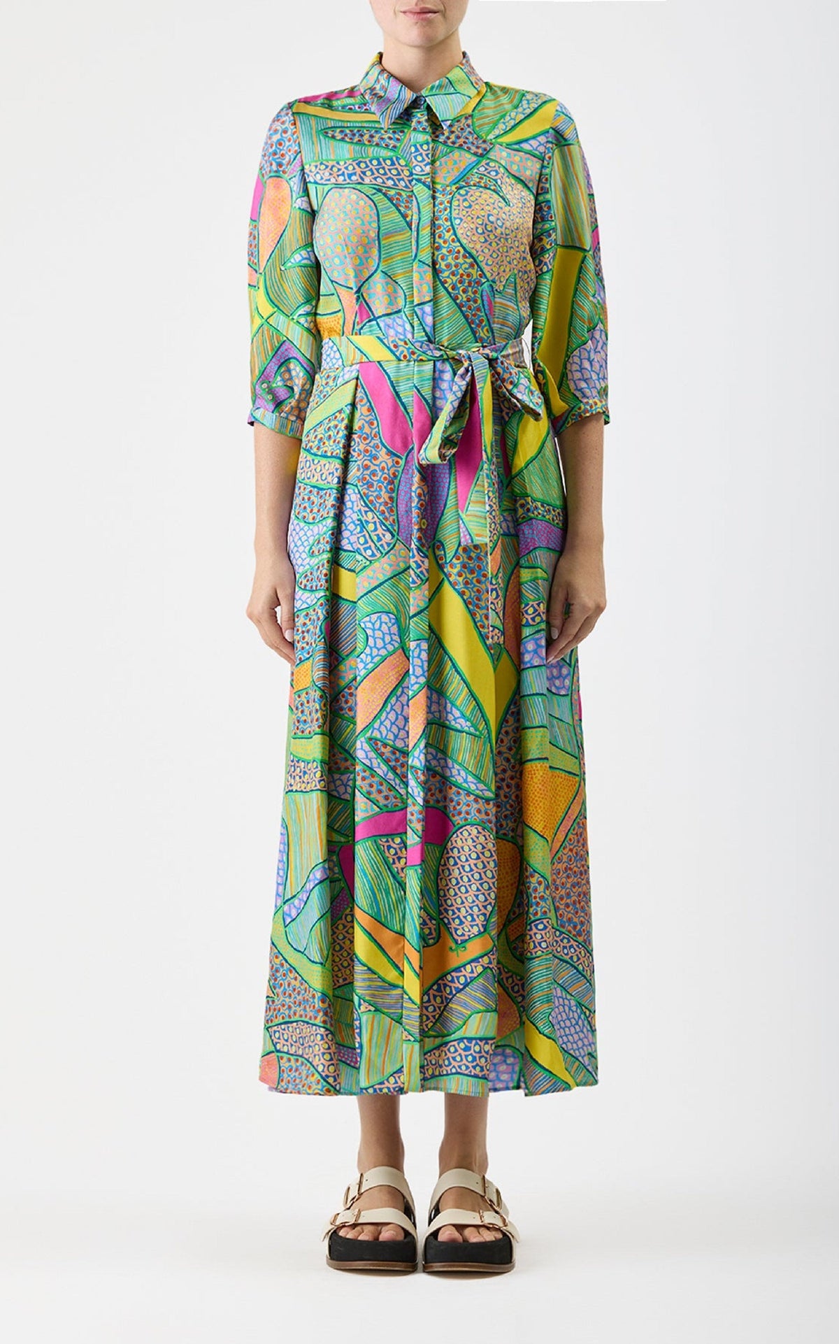 Multi / Robe Andy en soie - Multi