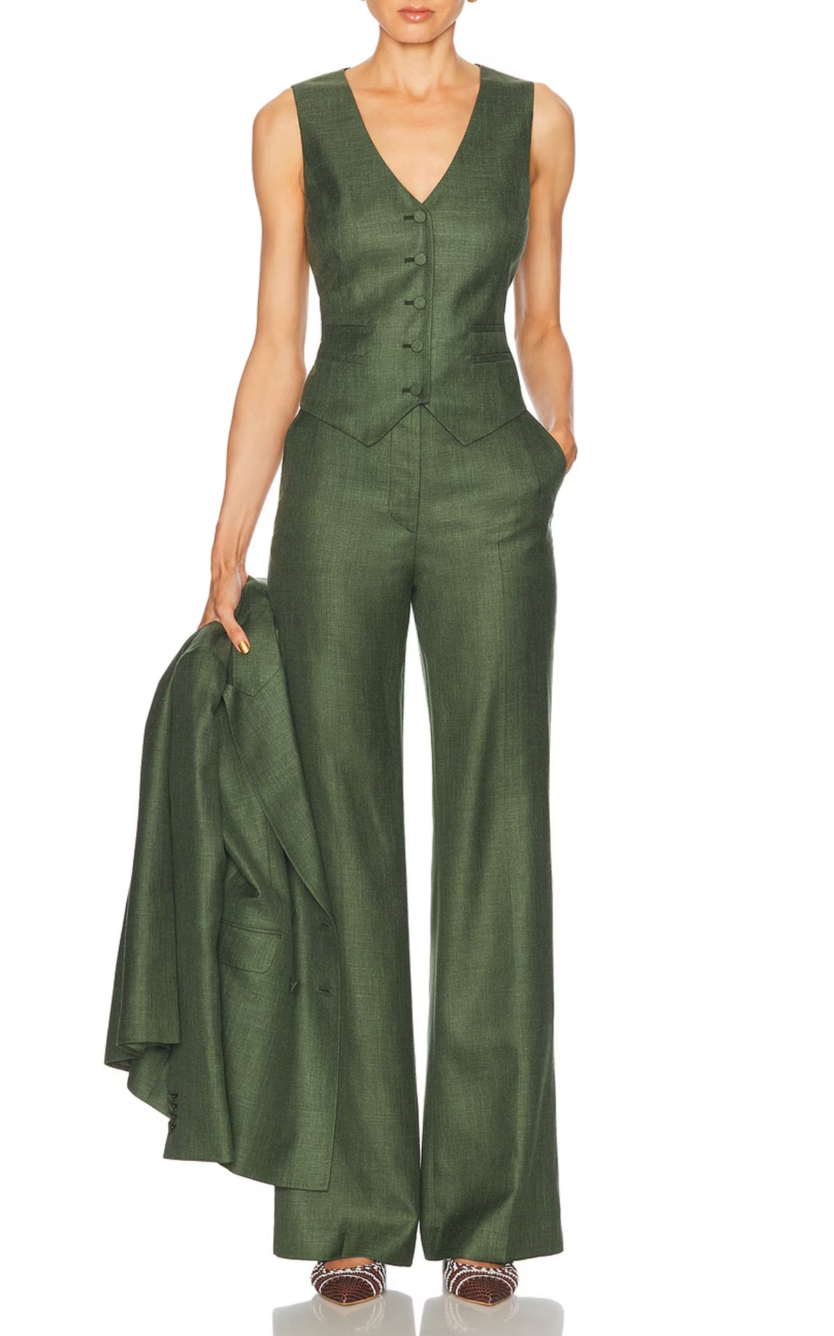 Veston Coleridge en laine - Peridot Green