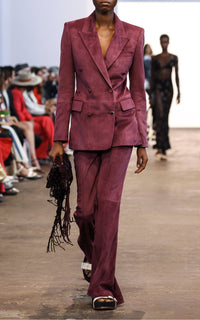 Deep Bordeaux / Veste blazer Gavin en cuir - Deep Bordeaux
