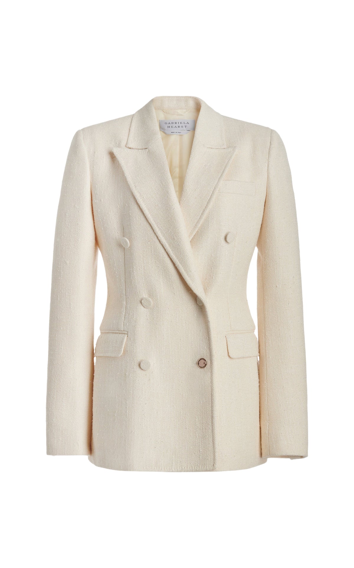 Ivory / Veste blazer Gavin en soie - Ivory