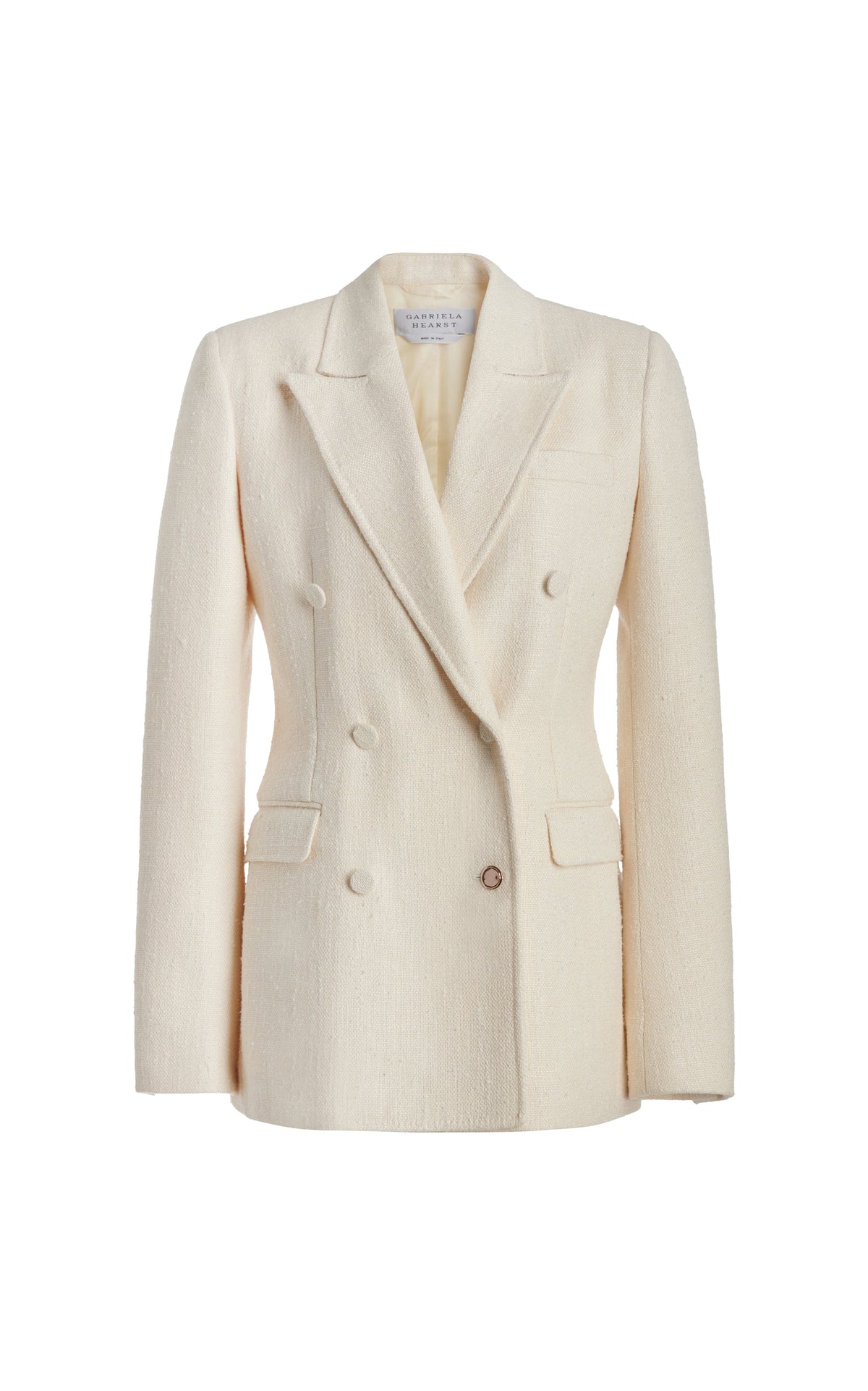 Ivory / Veste blazer Gavin en soie - Ivory